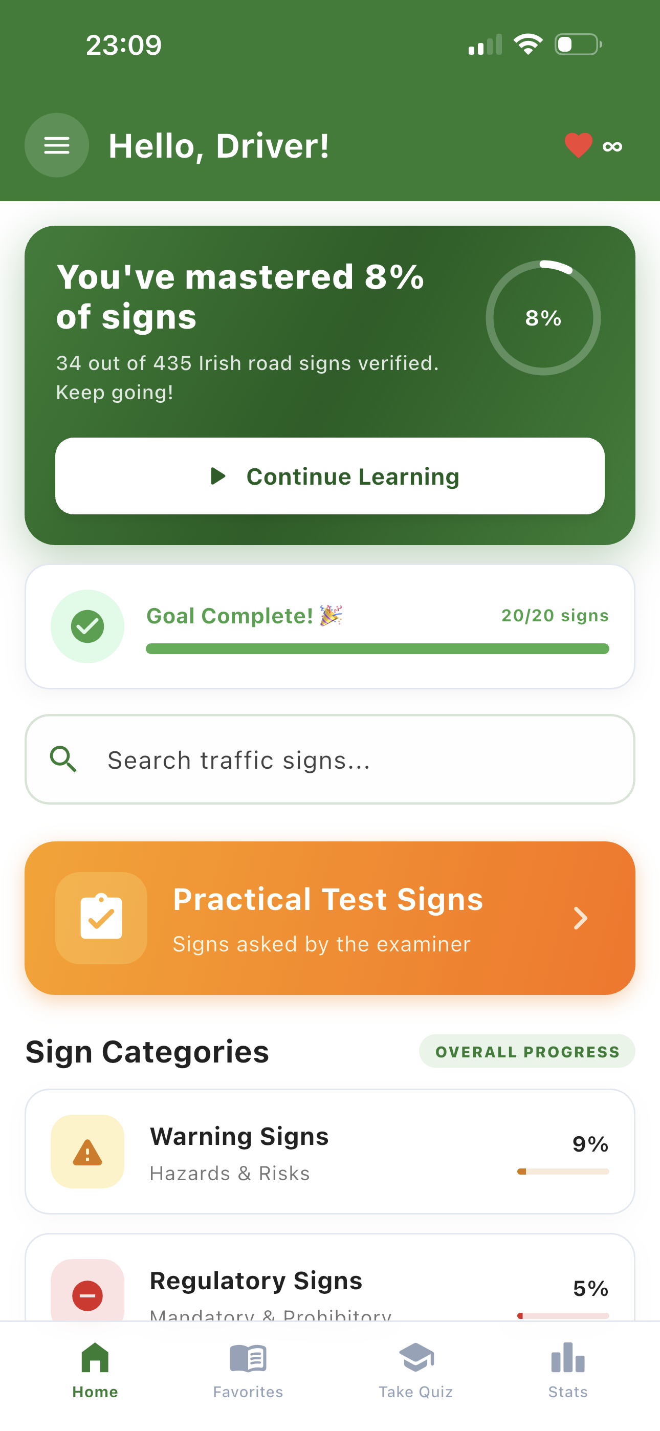 Irish Traffic Signs App